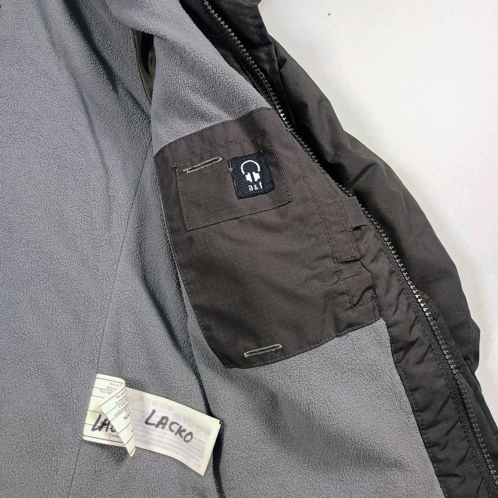 Abercrombie Jacket Kids Boys The All Season Weather Warrior Coat Gray Hooded Sm